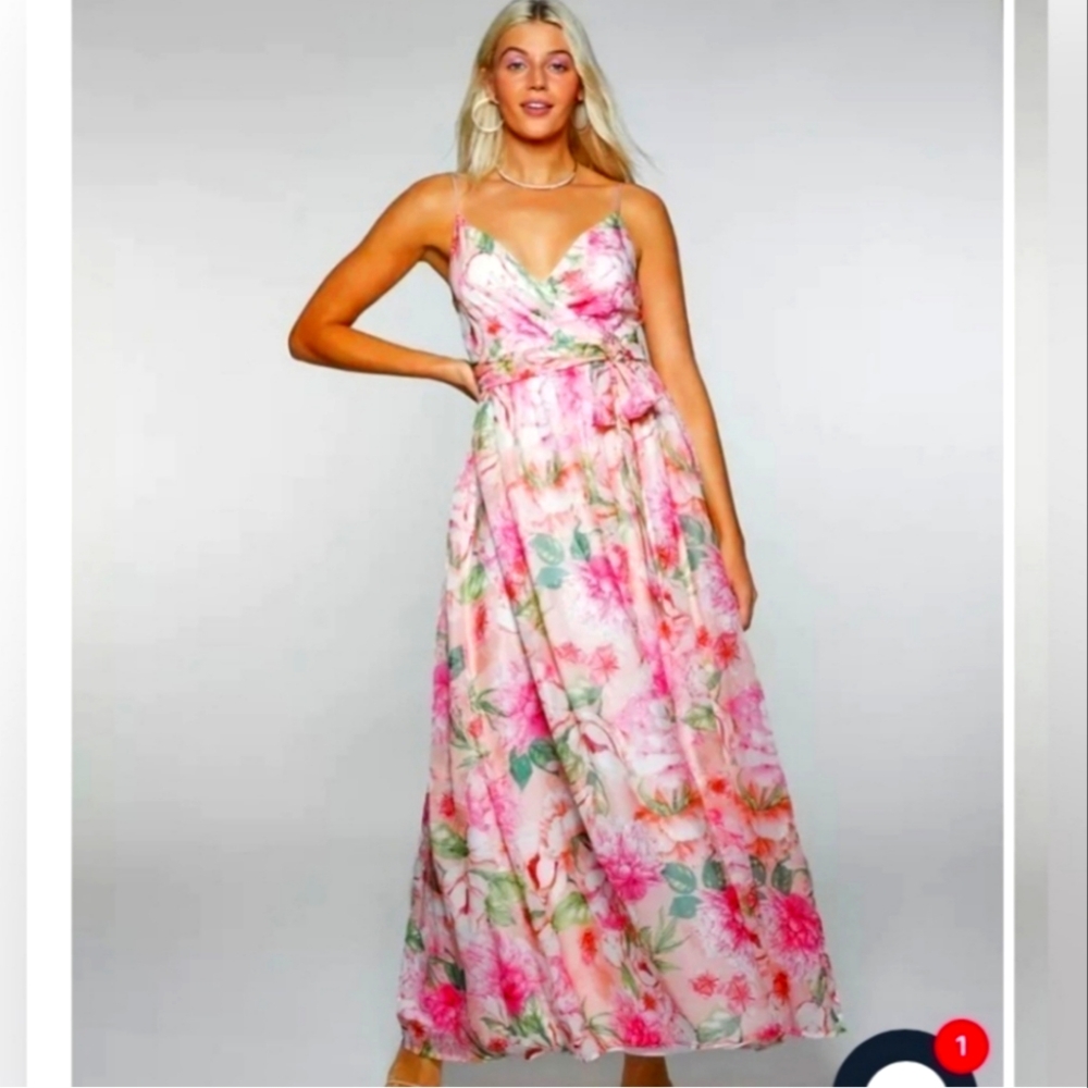 TRIXXI CLOTHING COMPANY SIZE 3 JUNIOR FLORAL FLITTER DRESS